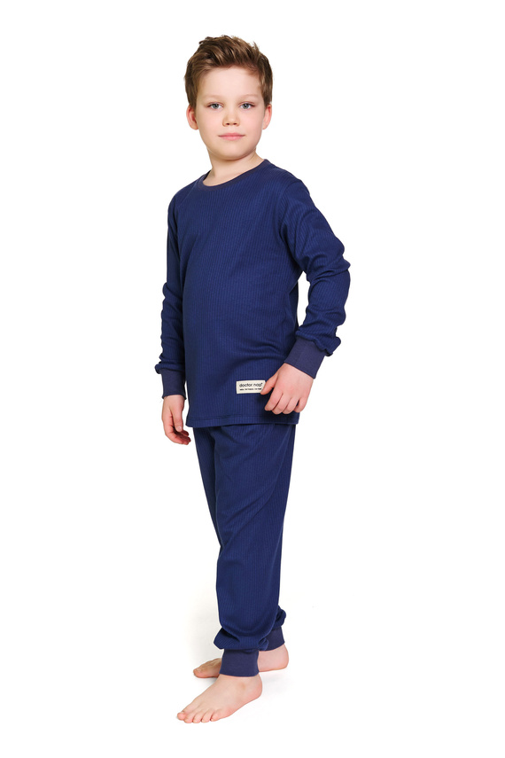 7351 Pigiama per bambini in cotone Doctor Nap - comfort classics - blu navy