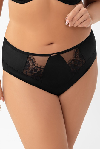 Figs K 938 Evia Gorsenia nero - elegante mutandina con ricamo per un set