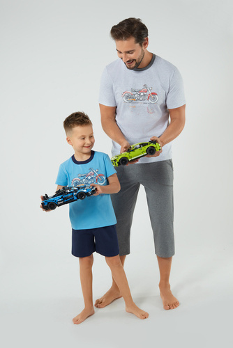 Junak Uomo manica corta e pantaloni 3/4 Moda Italiana - j.mélange/r.melange