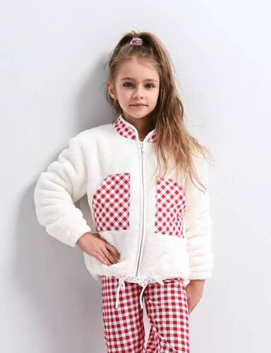 Felpa Perfect Kids Sensis per bambini - crema-rosso
