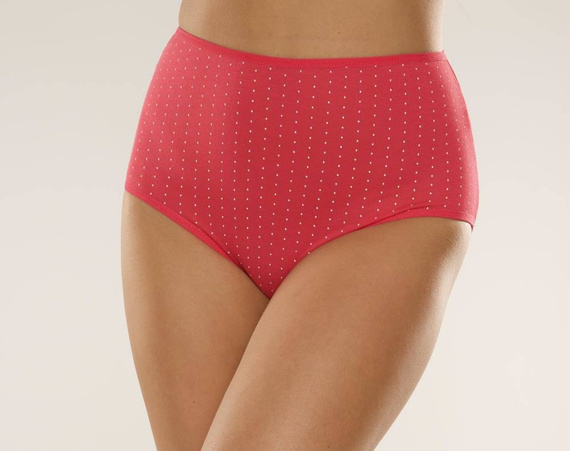 018 Sara De lafense mutandine a vita alta - lampone a pois