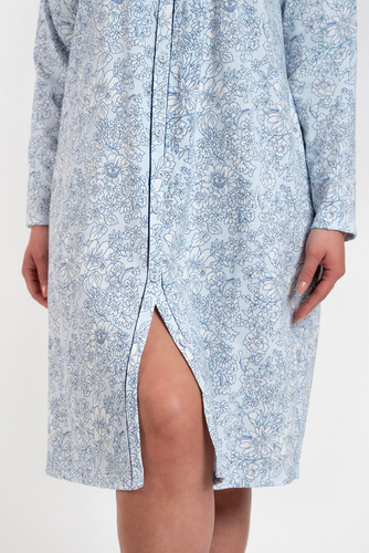 Camicia da notte sbottonata Talita Moda italiana - stampa blu