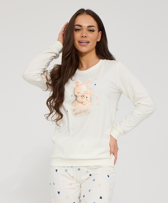 Pigiama donna Cornette 671/476 Sleeping 100% cotone manica lunga