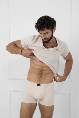 Apollo boxer uomo Italian Fashion beige - cotone, elasticizzato