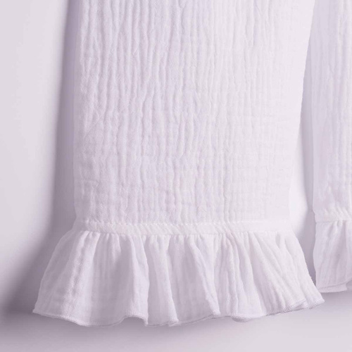 Pantaloni estivi larghi da ragazza Nicol 224330 in mussola 100% cotone bianchi