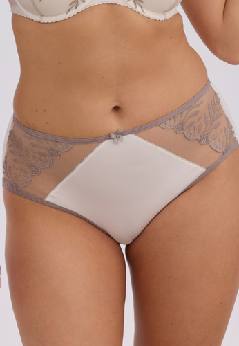 Gaia GFP 1356 Judith slip donna classici ecru grigio con ricamo