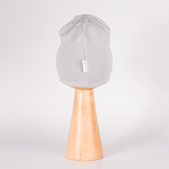 229110 Nicol Cappello Merino 100% lana bambino doppio strato - grigio
