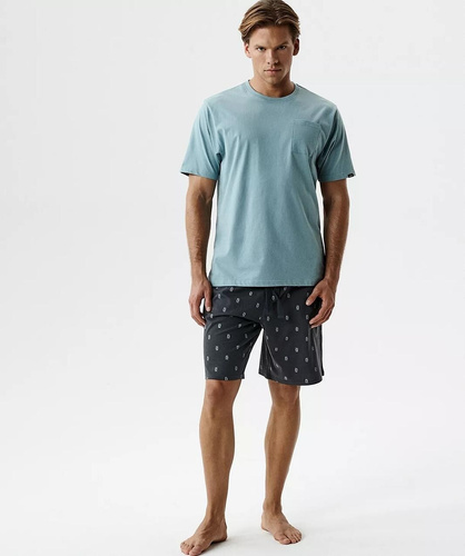 Pigiama uomo Atlantic NMP-402 cotone 100% corto comfort estivo