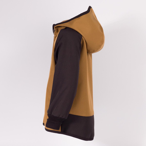 229020 Nicol Giacca softshell bambino con pile, cappuccio, rifrangente - oliva