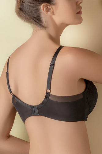 Selene Mireia Reggiseno Imbottito Senza Ferretto Comfort e Pizzo nero
