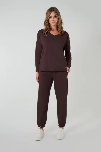 Madri Camicetta a maniche lunghe Moda Italiana - marrone