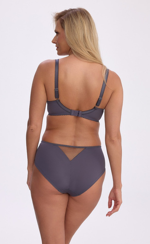 Gaia GFP 1379 Renata slip donna grafite in microfibra con ricamo classici