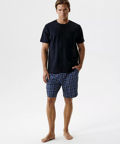 NMP-401 Pigiama Uomo Estiva 100% Cotone Peach Effect