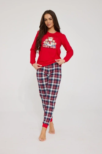 Cornette Family 671/480 pigiama donna natalizia con orsetto 100% cotone
