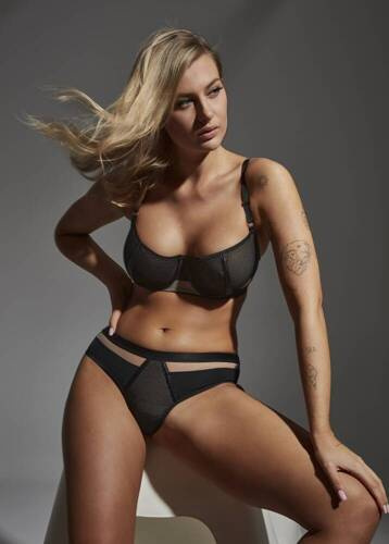 2351 Reggiseno morbido Maxi Lupoline - nero beige