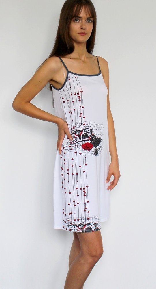 428 Camicia da notte senza spalline Alejandra III Forex - bianco