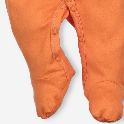 Pigiama intero neonato NINI ABN-3964 arancione 100% cotone organico