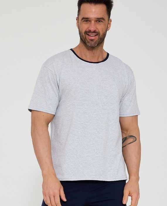 Cornette 338/53 pigiama uomo grigio cotone manica corta comfort