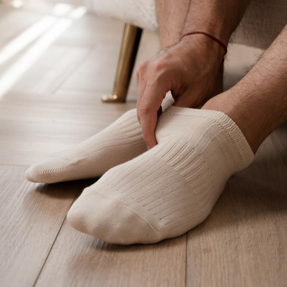 Arte.197 Steven calzini naturali - unisex 100% cotone, senza cuciture
