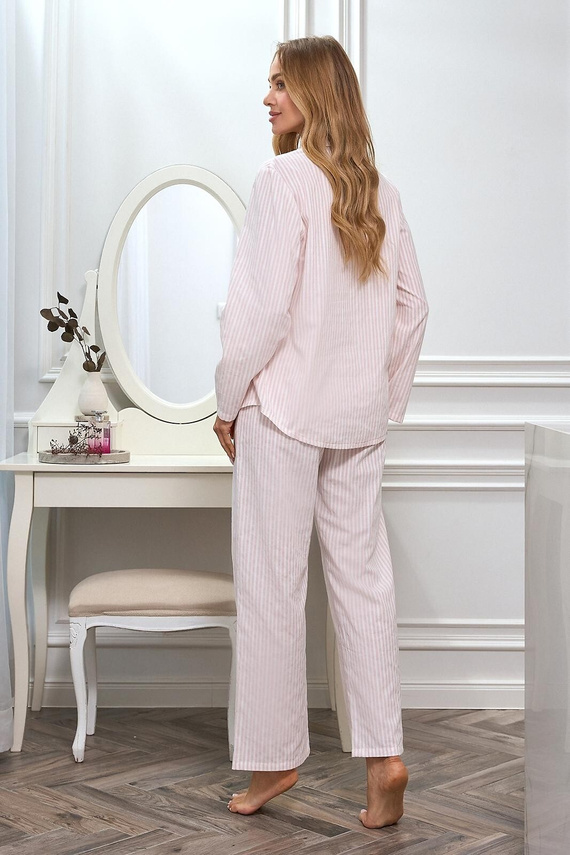Pigiama 2613 L&L cotone leggero con bottoni comodo donna