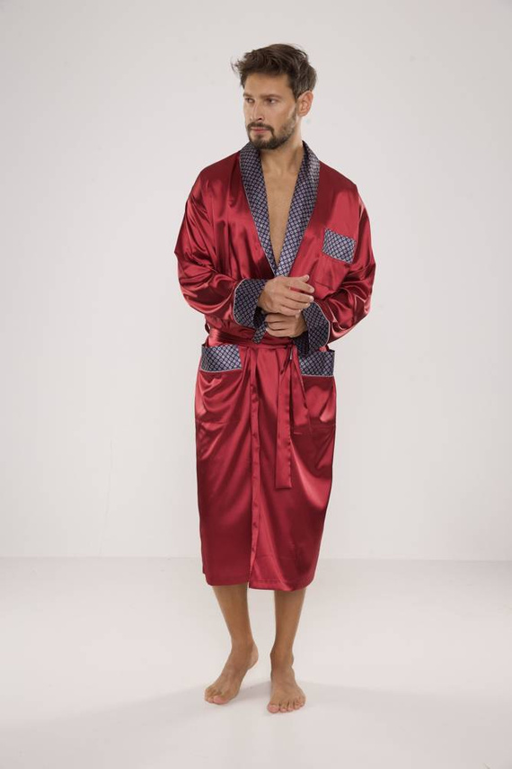 940 Accappatoio in raso da uomo Forex - marrone