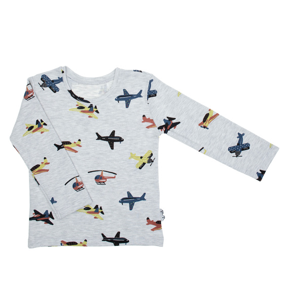 219138 Camicetta Willy Nicol grigio in cotone planes manica lunga