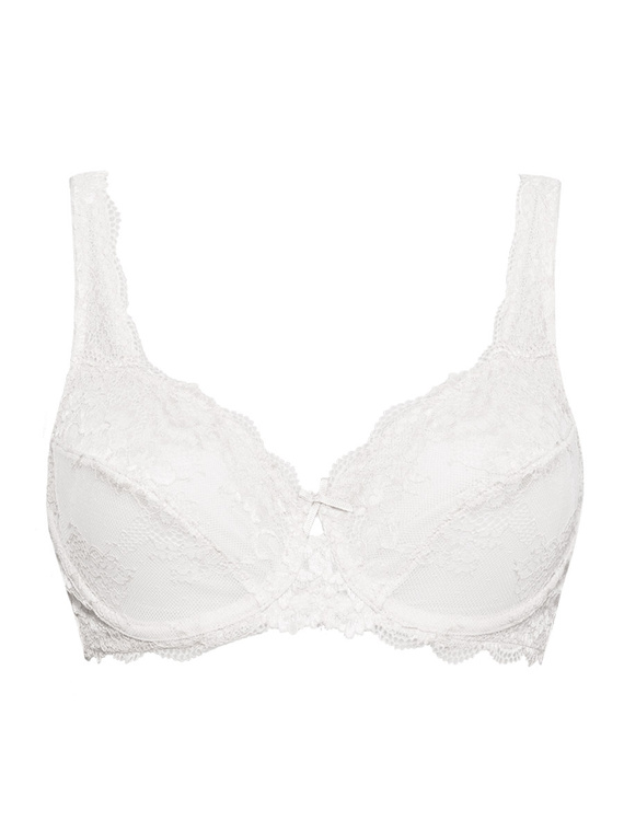 2442 Reggiseno Wonderlace - in pizzo, morbido, con ferretto e regolabile Sielei bianco