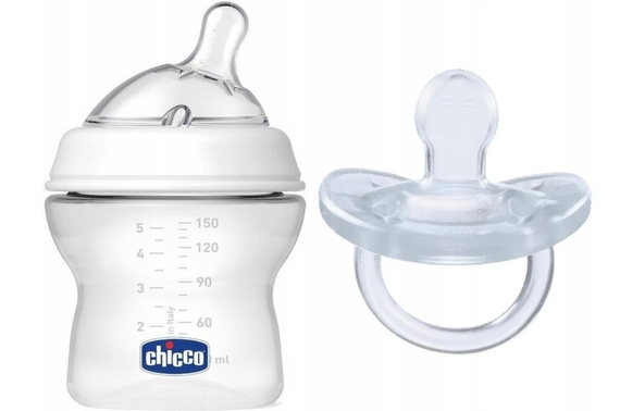 Set Chicco - biberon NaturalFeeling 150 ml + tettarella PhysioForma Soft 0-6 m