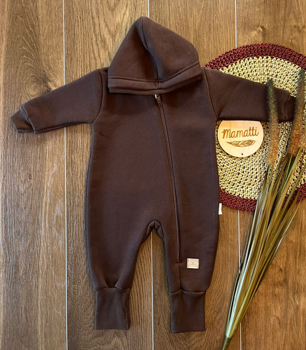 KS118 tuta da ginnastica al cioccolato - senza piedi, Mamatti