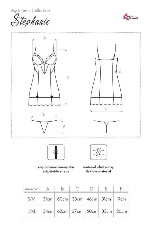 Stephanie LC 90227 Set, chemise e perizoma LivCo Corsetti Fashion