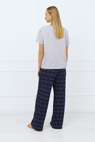 Arugia Pigiama donna manica corta, pantalone lungo Moda italiana - melange/stampa