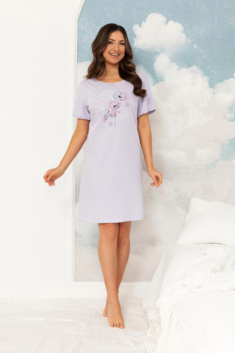 Camicia da notte Regina 2002 cotone manica corta stampa comfort