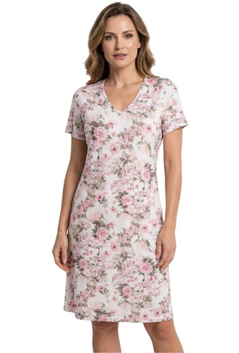 86696 Camicia da notte Mewa Kamelia VISTEX® 100% seta viscosa a fiori