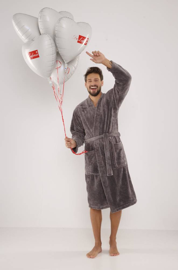 391 Accappatoio Hugo da uomo De lafense - grigio