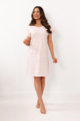 Camicia da notte Regina 2001 cotone – manica corta, righe