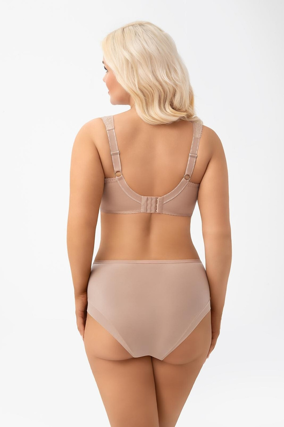  F019 Frida Gorsenia slip color cioccolato fondente con morbidi ricami