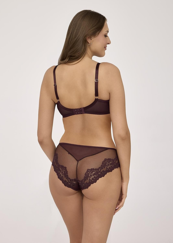 Slip donna Ava 2234 Chocolate Brown pizzo elegante comfort classico