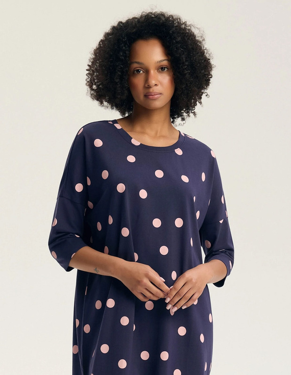 Camicia da notte Henderson 45404 Galla viola 100% cotone manica corta