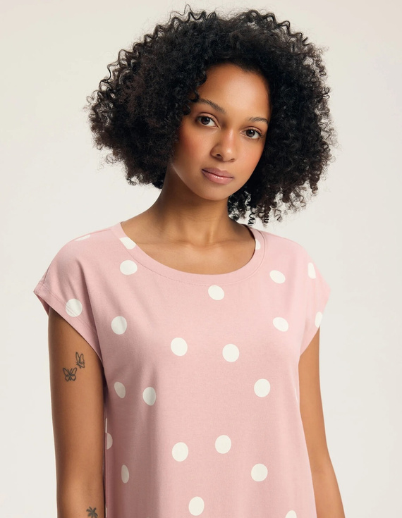 Camicia da notte Henderson 45404 Galla viola 100% cotone manica corta