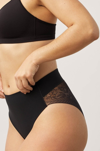19617 Mutandine da donna Ysabel Mora nero - pizzo, confortevole, classico