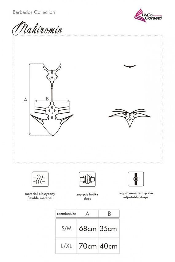 Mahiromin Rosso LC 90574 Corpo donna LivCo Corsetti Moda nero