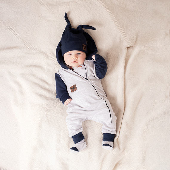 219055 Cappellino Willy Nicol - cotone, blu navy, doppio nodo