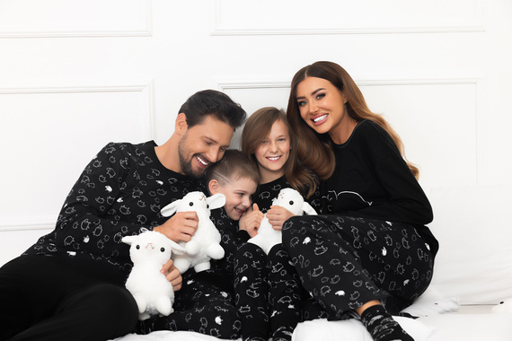 Pigiama donna Bonnie - cotone, manica lunga, pantaloni lunghi, pecora Moda italiana