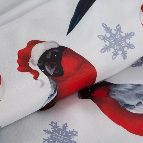 Melody Biancheria da letto natalizia in microfibra Eurofirany rossa decorata con stampa natalizia