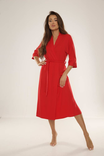 942 Visa Accappatoio lungo De Lafense - rosso 589