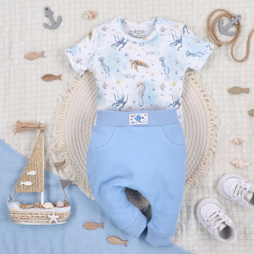 ABN-5447 Body in cotone organico Sea Of Joy di Nini - cotone organico, manica corta