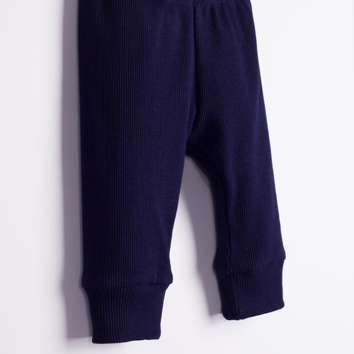 228021 Nicol FARMA Pantaloni neonato elasticizzati a coste blu navy