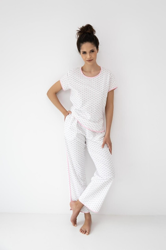 Pigiama donna Lexie Sensis 100% cotone con pantaloni lunghi rosa