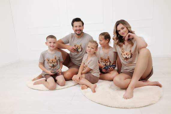 Pigiama bambino Shiba Italian Fashion 100% cotone shorts