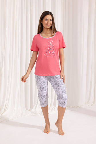 685 Pigiama da donna Regina - corallo